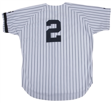 Derek Jeter Single Signed New York Yankees Home Jersey (Steiner)